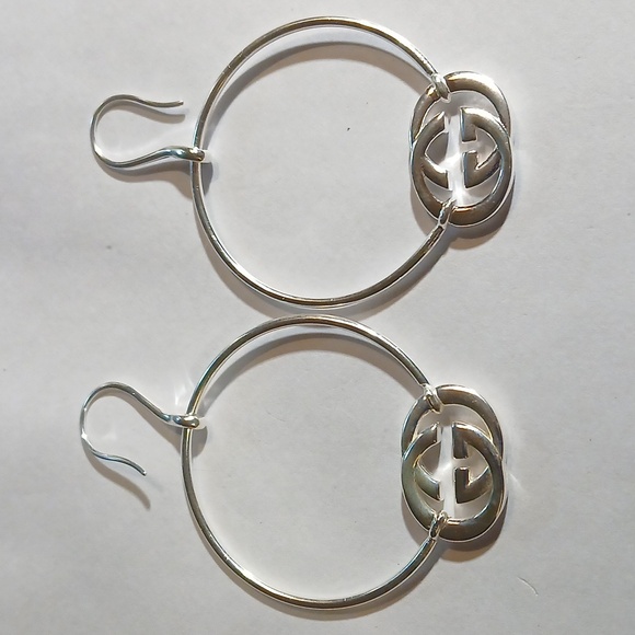 Gucci Jewelry - NEW AUTHENTIC GUCCI .925 STERLING SILVER GG LOOP EARRINGS
